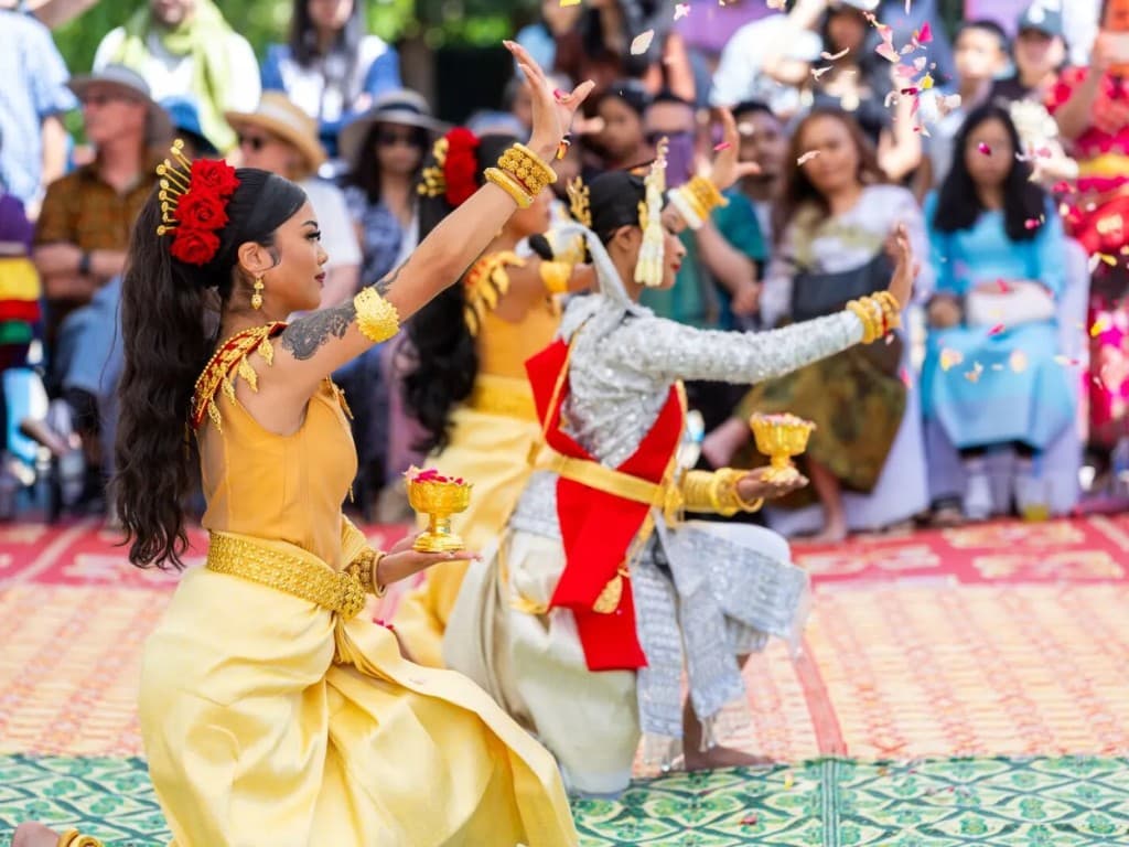 Khmer New Year community performance in Oakland
